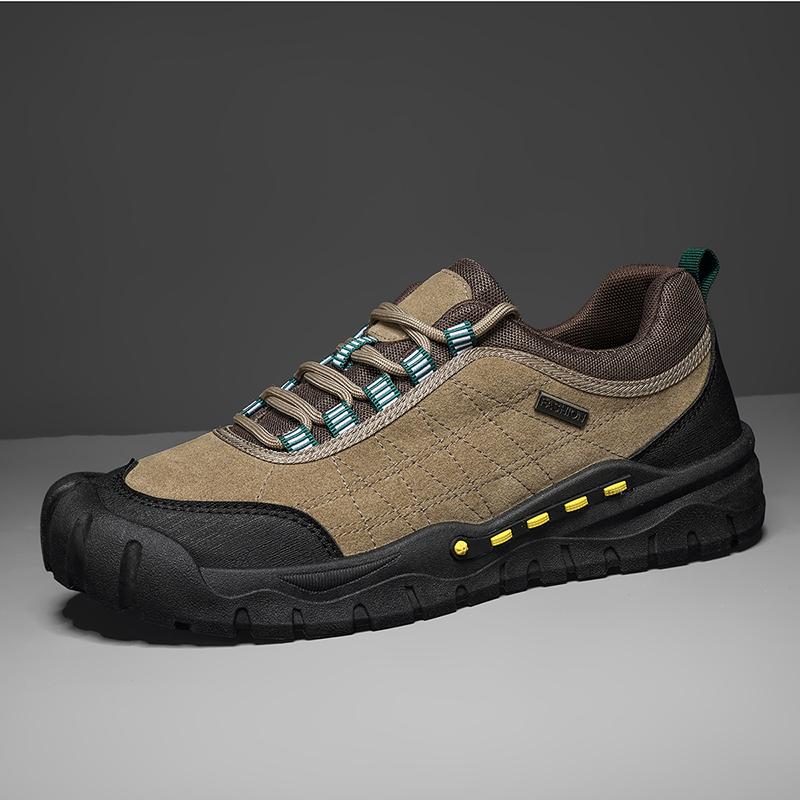 Men's Hiking Shoes Niche Design Autumn Hiking Sports Shoes Men's Leather Outdoor Sports Shoes Ultra Light Work Shoes Waterproof
