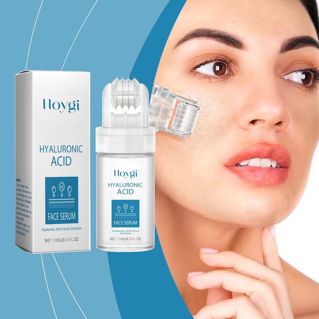 Hoygi Hyaluronic Acid Roller Serum Face Moisturizing Nourishing Massage Beauty Essence 30ml