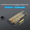 Dual M.2 Pcie 4.0 Adapter For Nvme/Ngff Ssd Nvme (M Key) And Sata (B Key) Ssd To Pcie X4 X8 X16 Slot For Desktop Pc Sk6