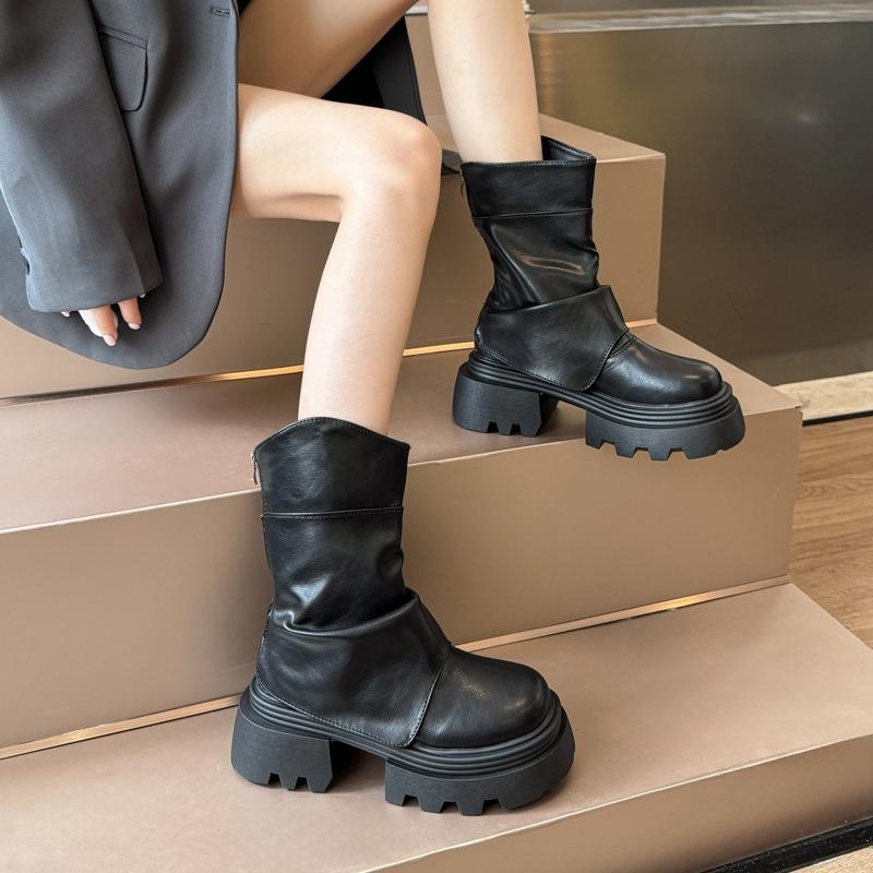 Модные женские полусапожки на среднем каблуке, ботильоны челси, классическая элегантная брендовая обувь, зима 2025, новые крутые женские кроссовки