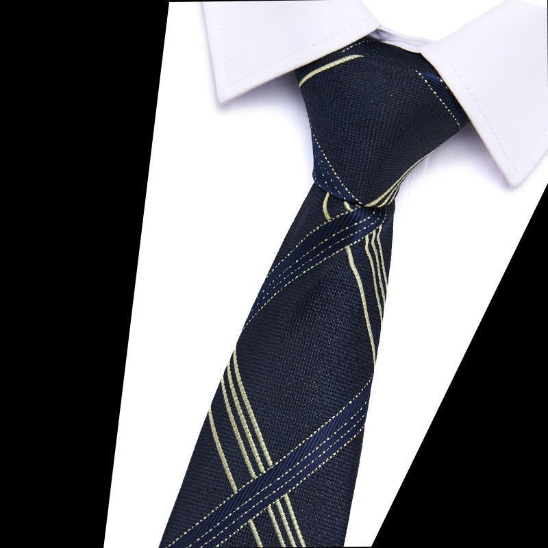 Men'S Tie Polyester Silk Jacquard Tie Men'S 7.5Cm