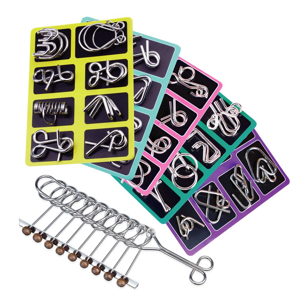 Viral Puzzle: Brain-Teasing Nine-Linked Rings – Fun Gift for Adults & Kids