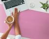 Protective Decorative Mat for Office Table, Pastel Pink, 120x60 cm