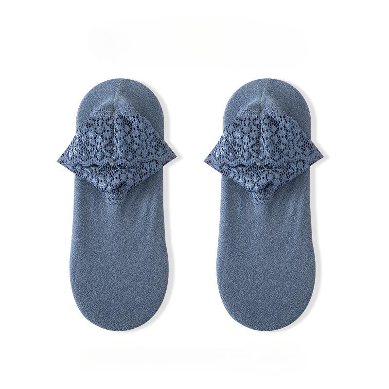 Women's Autumn Winter Thickened Warm Fleece Socks Lace Ankle Socks Non-slip Floor Socks