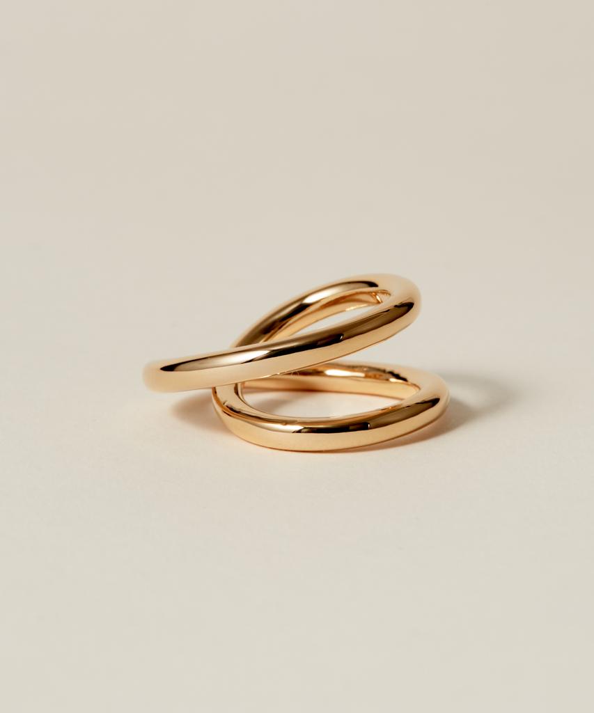 Novice Tokyo Spiral Cross Ring / Gold