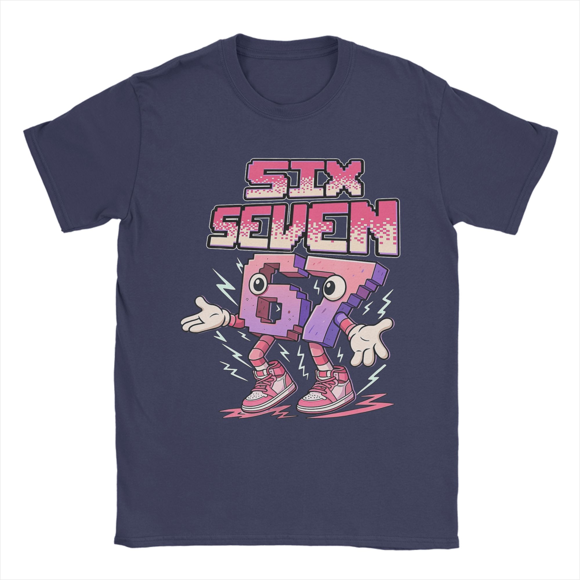 

Meme Kids Six Seven Italian Brainrot 67 TShirt Unisex Round Neck Pure Cotton T Shirts Valentines Day Short Sleeve Tees Clothes 4XL