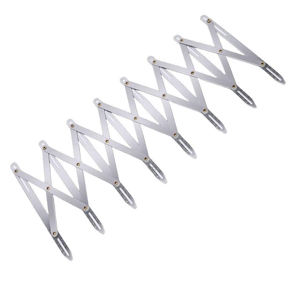 Aluminum Expanding Sewing Gauge Adjustable Equal Space Button Guide Measure for Buttons Pleats Crafts