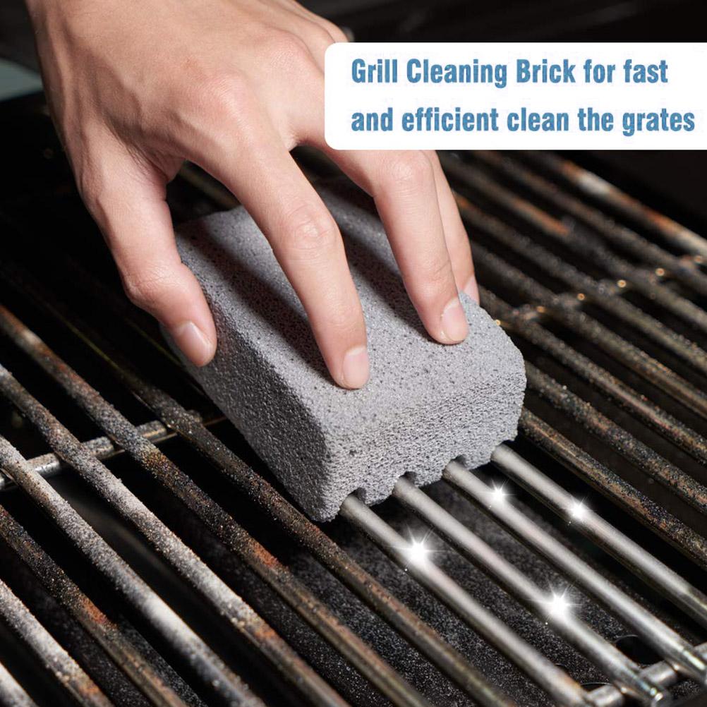 4 Stück Grillreinigungssteine Blöcke Wiederverwendbare Entkalkungsreinigung Bimssteine zum Entfernen von Flecken BBQ-Reinigung