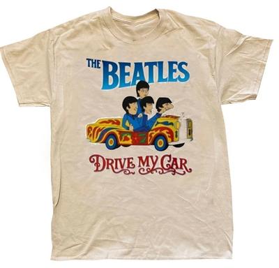 THE BEATLES Zaterdagochtend Tekening Korte Mouw Zandkleurig Shirt VK02802 Unisex T-shirt