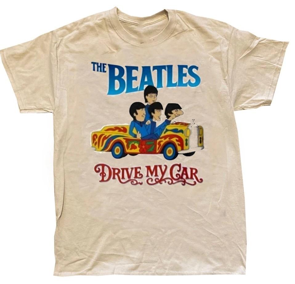 

THE BEATLES Saturday Morning Cartoon short sleeve sand color shirt VK02802 Unisex T-Shirt M