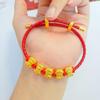 Gold-Plated Zodiac Dragon Red String Bracelet