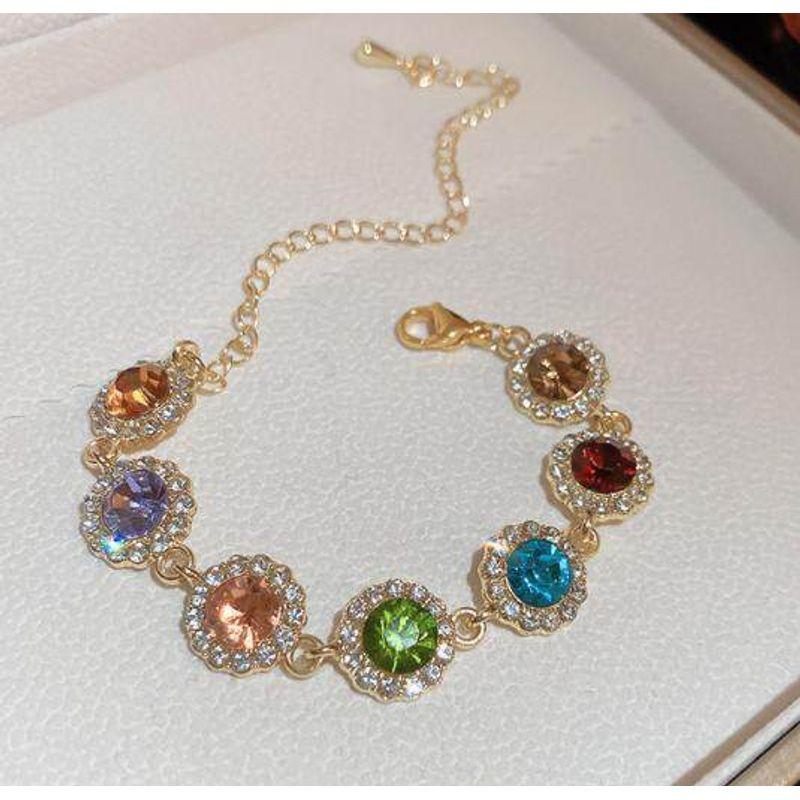 Niche Style Full Diamond European and American Fashion Stylish Bracelet Bracelet-Color Hb1617