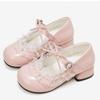 Elegant Lady Teenager Girl's Princess Footwear Korean Luxury Sequins Pearl Girl's Leather Footwear Low Heel Summer Shoes