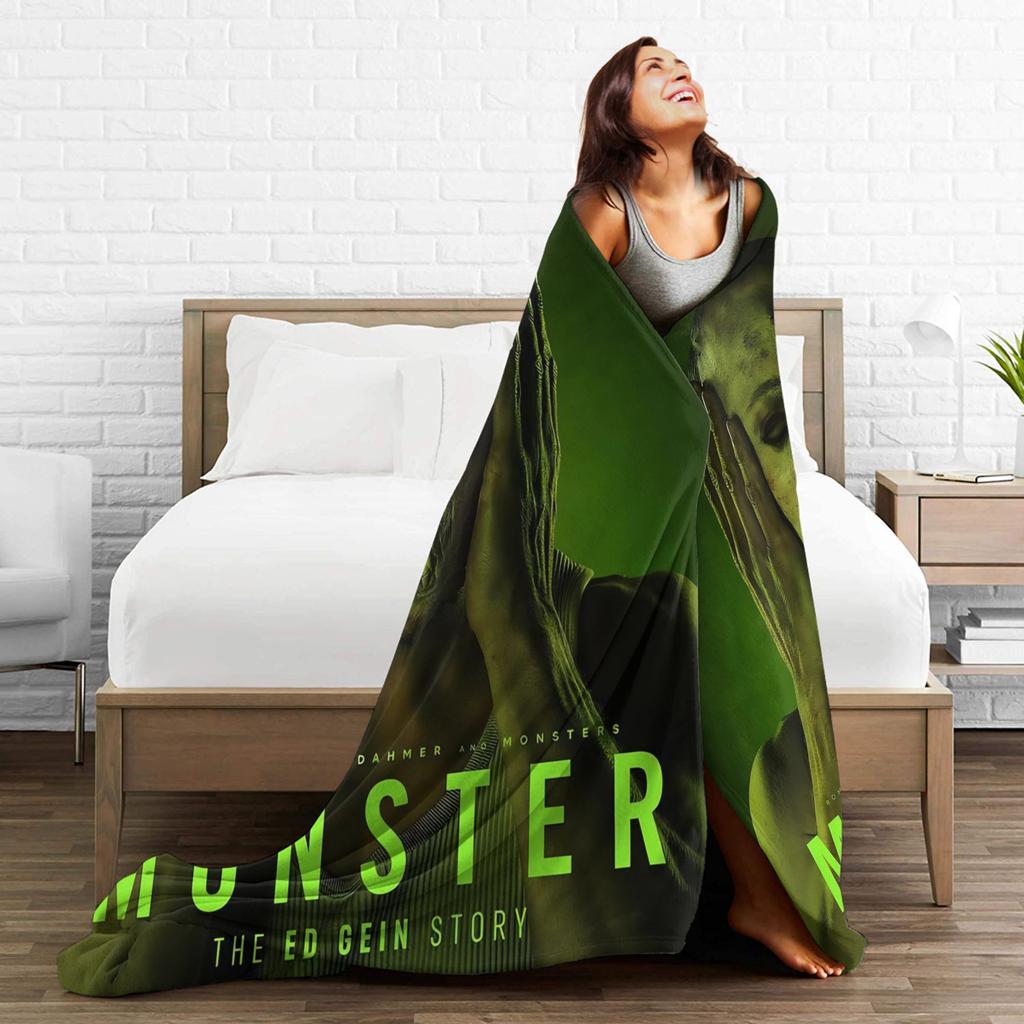 Super Warm Blanket Picnic Monster The Ed Gein Story Throw Blanket  Flannel Bedspread For Living Room Pattern Sofa Bed Cover