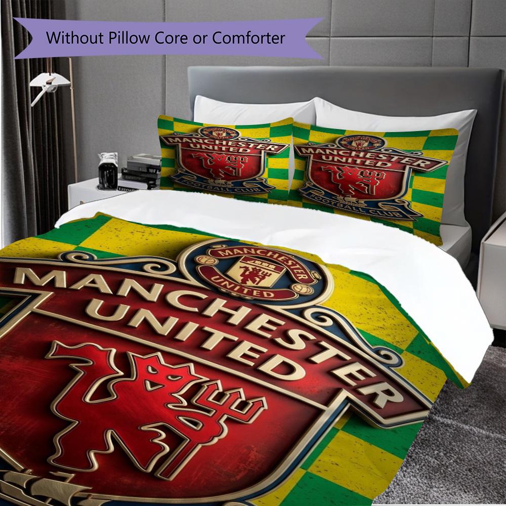 Manchester Legacy Bedding (1 * duvet cover + 2 * pillowcase, without core) 2D Flat Christmas birthday gift Duvet cover and pillowcase Bedding set