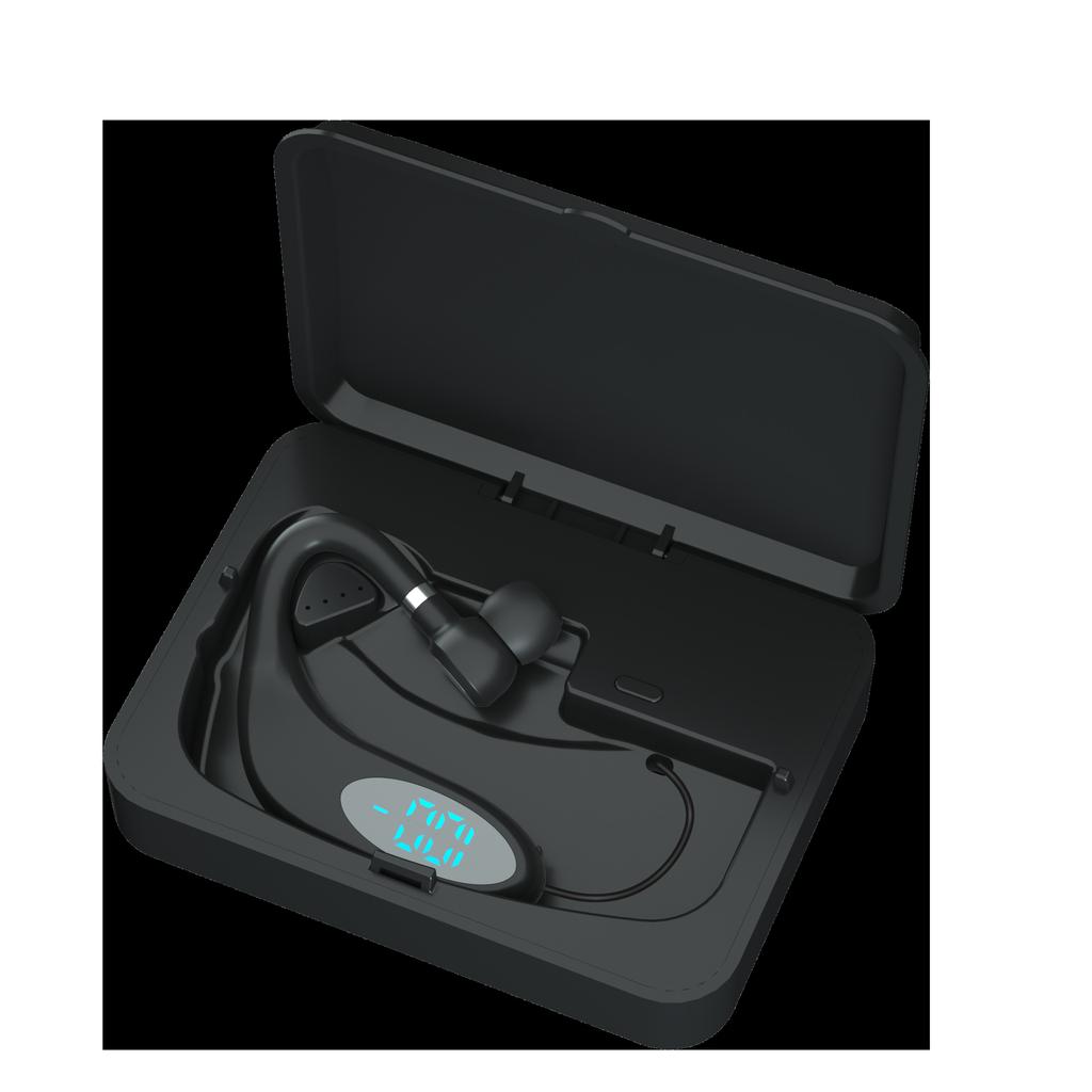 TL10 LED Display BT Headset Ultra Long Standby Business Headphone with Mic Single Ear Hanging Earphone