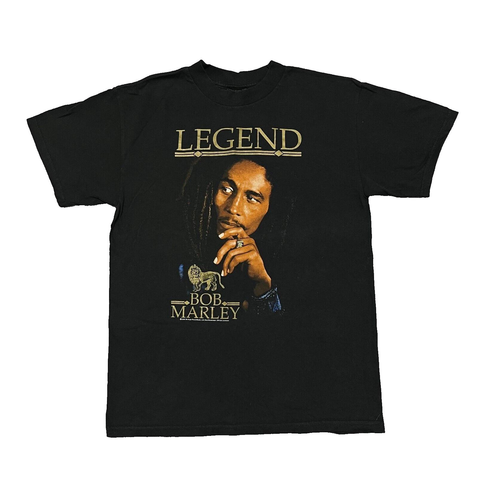 Vintage Bob Marley Shirt Black Concert Band Tee Reggae Rap Tee Zion Rootswear L