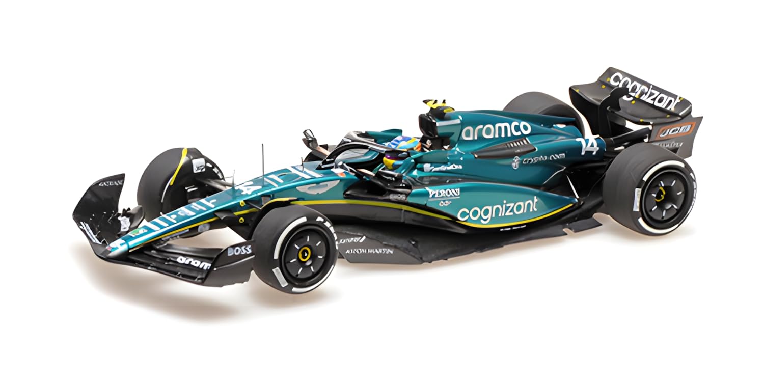 

Масштаб Minichamps Aston Martin Aramco Cognizant F1 Team AMR23 2023 F1 Гран-при Канады 2-е место Алонсо 1/43 #14 F. [Смола]