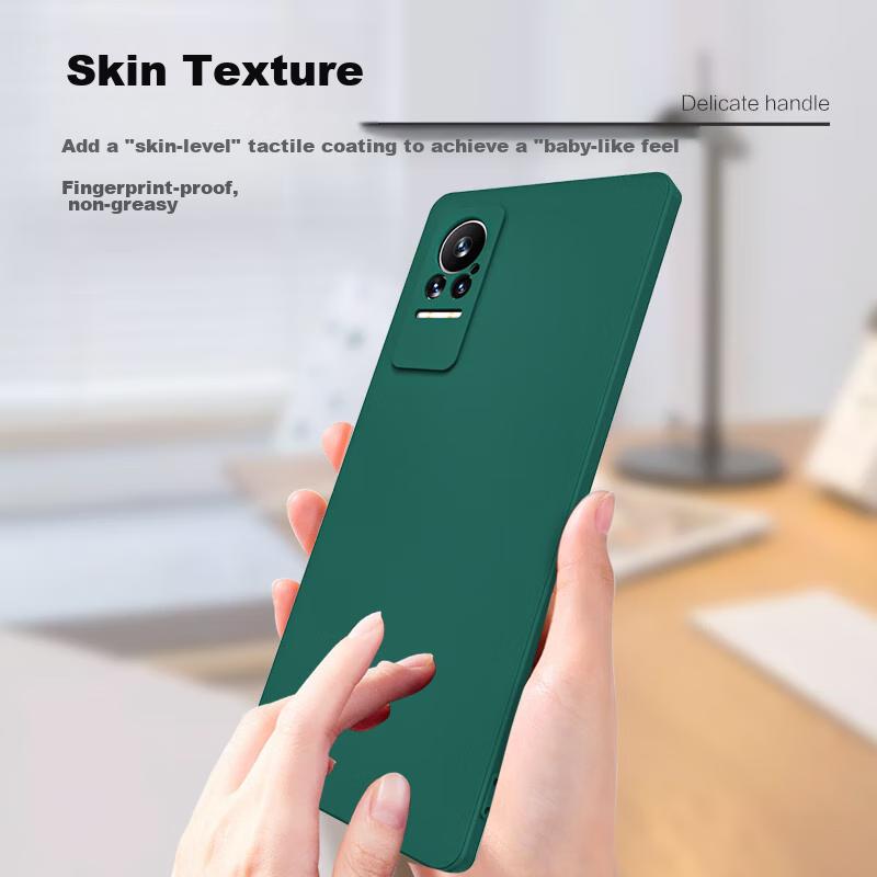 HotFire Compatible with Xiaomi Civi Phone Case, Xiaomi Civi 1s Protective Cover, Upgraded Lens Anti-Drop Matte Soft Silicone Case - Dark Night Gree