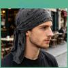 Pirate Sweat Wicking Vintage Hat Ripped Holes Head Wrap With Adjustable Ribbon Street Style Washed Fabric Bandana Hat For Men Women