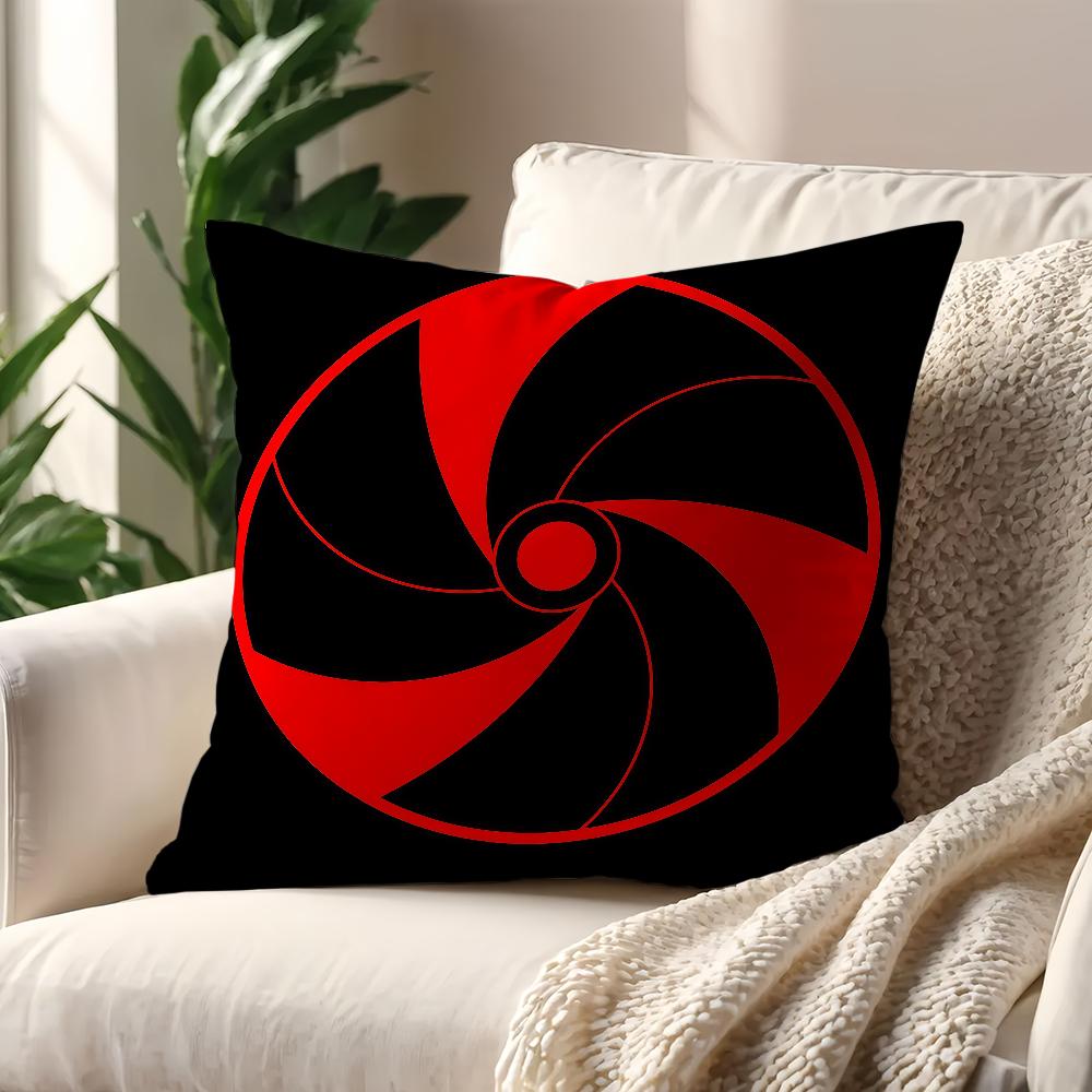 SSharingan NNarutoS Anime Cushion Cover For Pillow Printing Sofa Decoration Home Car Room Coffee Shop Office Nordic Simplicity