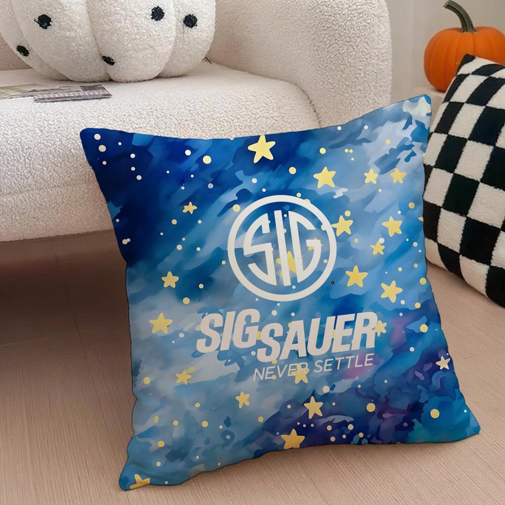 Marke Hardcore SIG Sauer Kissenbezug Wurfkissenbezug Verdeckter Knopf Strapazierfähiges Polyester Stuhlkissen
