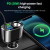 Car Super Fast Charger 66W PD USB C QC3.0 Multi Port Cigarette Lighter Adapter Phone Charger for iPhone Samsung