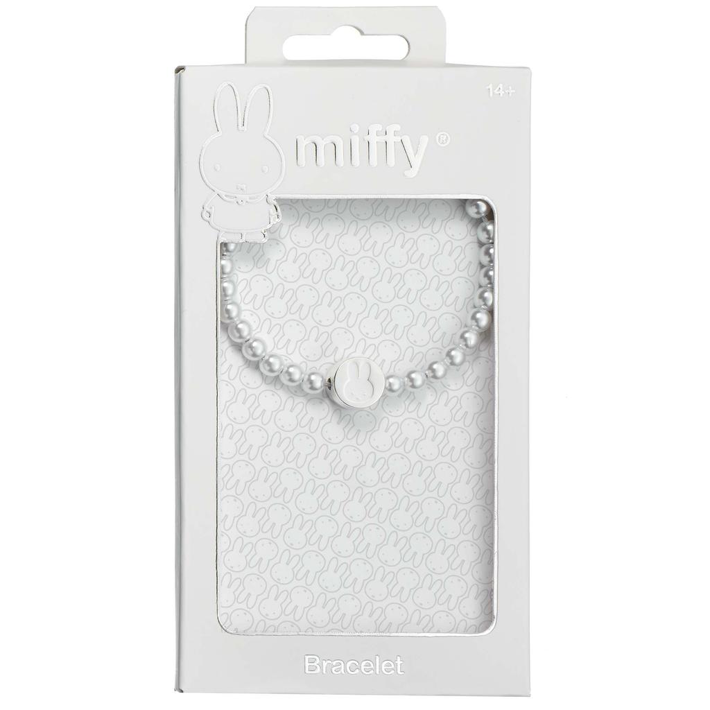 Miffy White Beaded Bracelet with Charm