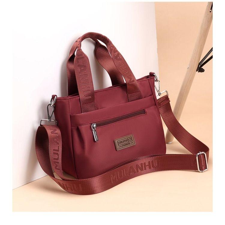 Nieuwe Dames Schoudertas Crossbodytas Gemaakt van Nylon Canvas Grote Capaciteit Lichtgewicht Handtas Meerlaagse Draagtas