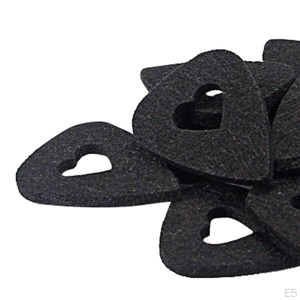 10 Pieces Guitar Ukulele Wool Felt Plectrum Picks for Guitar Parts
