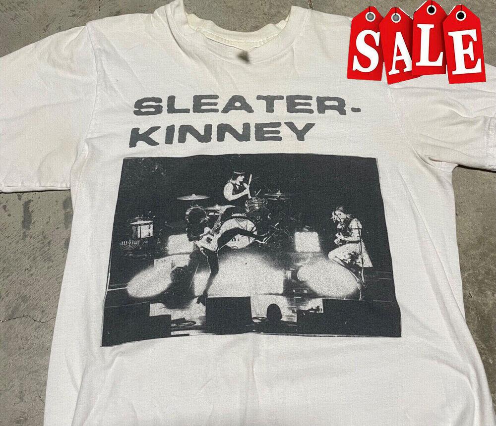 Vintage Rock Band Sleater Kinney Shirt Short Sleeve White Unisex Unisex T-Shirt XXXXL