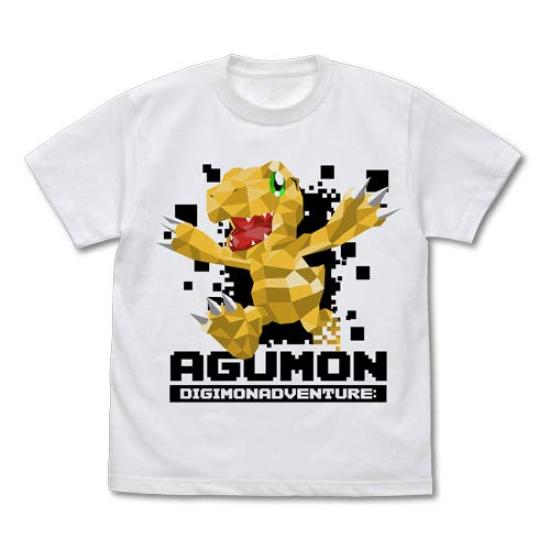 

Cospa Digimon Adventure: Agumon Polygon Graphic T-shirt WHITE XL size