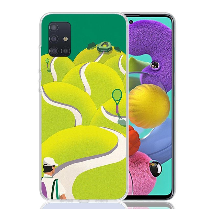 Tennis Sport Phone Case for Samsung Galaxy A52 A51 A50S A12 A22 A32 A72 A10S A30S A31 A71 Note 20 Ultra 10 Plus S10 Galaxy A52 A