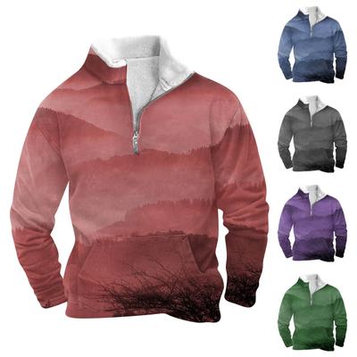 Wiosenno-jesienna męska bluza ze stójką to luźne swetry na świeżym powietrzu