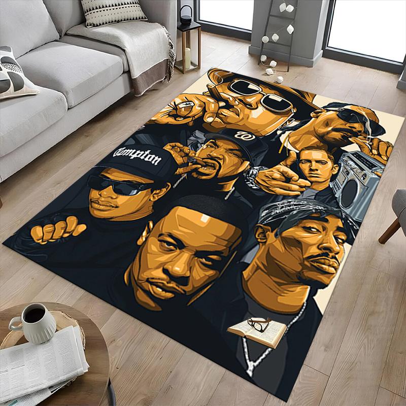 Rap Legends Collage Carpet For Playroom Bedroom Living Room Sofa Home Decorkids Game Area Rug Nonslip Floor Mat