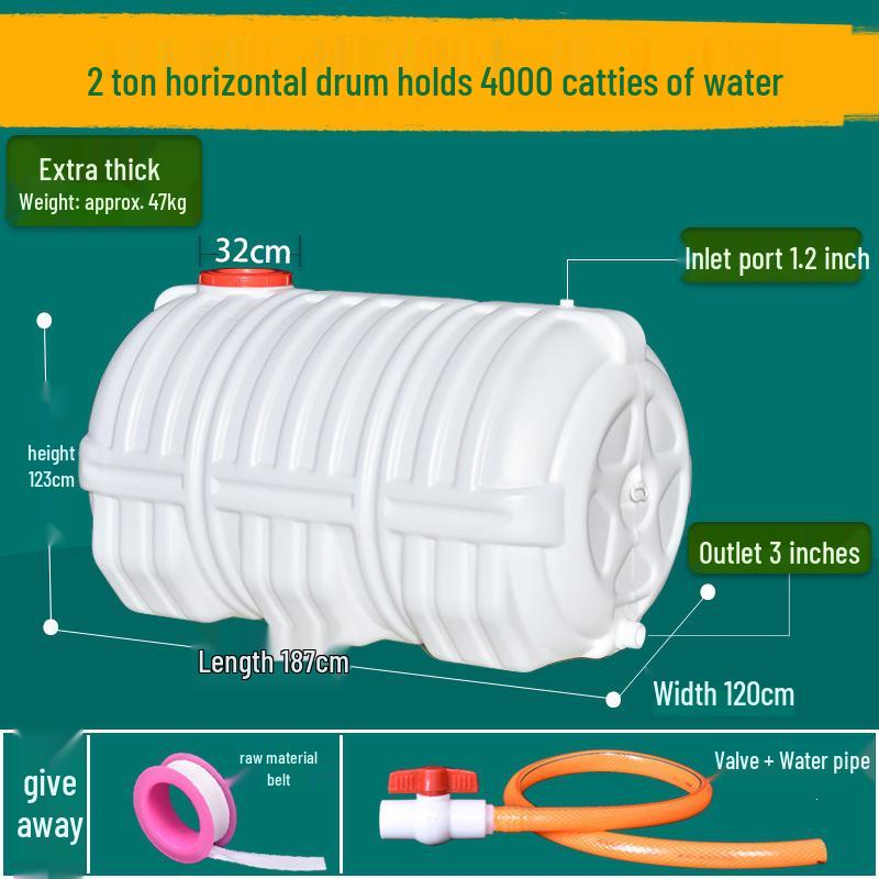 Lebensmittelechter Kunststoff-Wassertank mit großer Kapazität - Horizontal rechteckiges Design für den Heimgebrauch