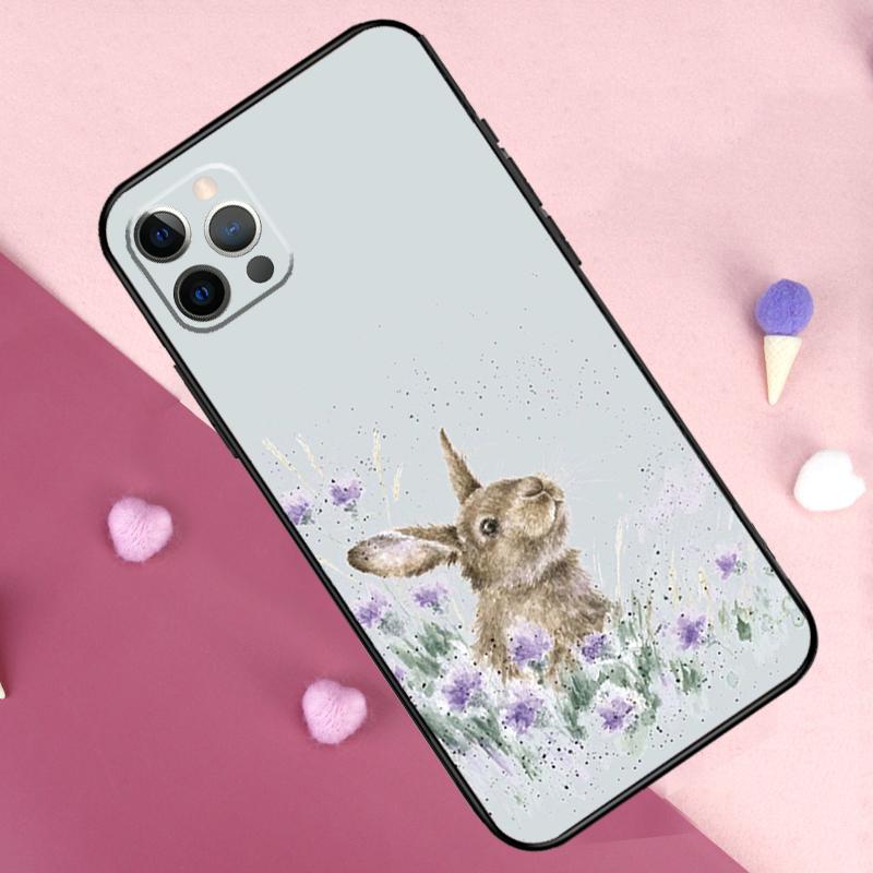 

Rabbit Phone Case For iPhone 17 Pro Max 14 15 16 Plus 11 Pro Max 12 13 Mini 16e 17 Air Back Cover iPhone 15 Plus