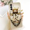 For Samsung Galaxy A57 A37 A17 5G Case SM-A176B SM-A376B SM-A576B Shockproof Cover Letter Crown Soft Funda For Samsung F17 Coque
