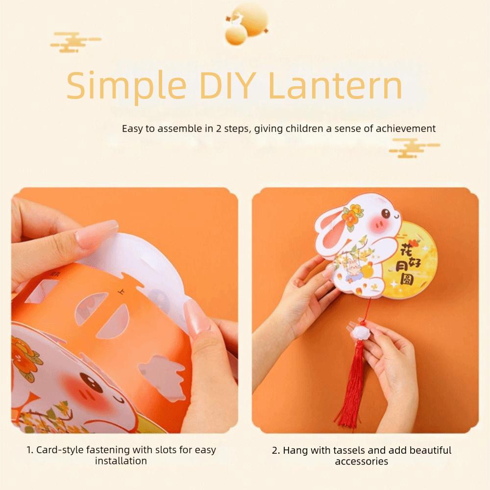 PVC Rabbit Lanterns Moon Lantern DIY Material Package Mid-Autumn Festival Lantern  Chidlren
