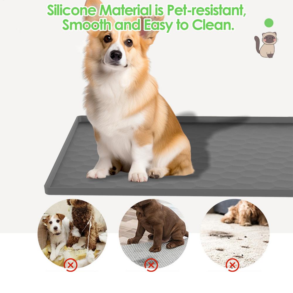 Silikon Wassernapfmatte Große Hunde Katzen Fressnapf Unterlage Wasserdicht Haustierfutter Wasser Platzset Boden Hundenapfmatte Mit Erhöhtem Rand Für