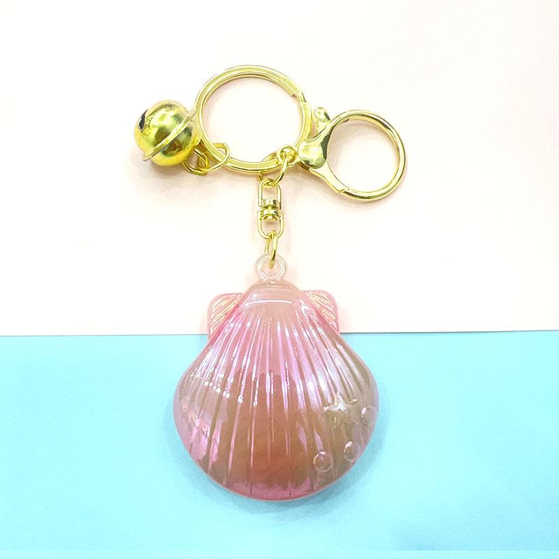Iridescent Shell Starfish Keychain Pendant - Unique Accessory & Gift
