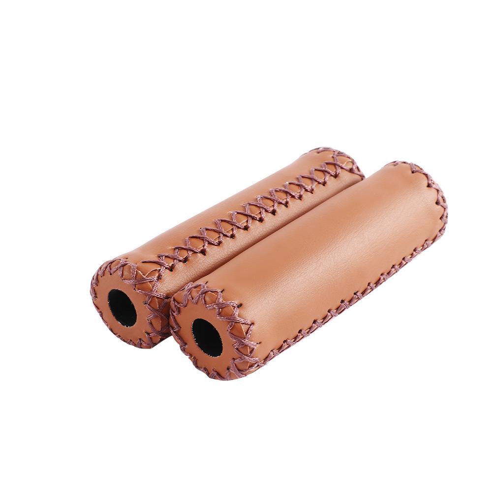 Leather Leather Bicycle Grips Retro Cycling Grip Bicycle Handlebar Grips Vintage Bicycle Grips