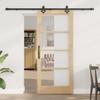 vidaXL Sliding Door with Hardware Set 86x198.5 Cm Solid Pine Wood 3332311