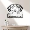 Unique Personalized Catahoula Leopard Dog Metal Wall Art Custom Name Sign Home Decor Gift for Dog Lovers