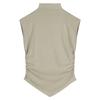 (Modal cotton) semi-turtleneck T-shirt new niche irregular slim-fit sleeveless vest top