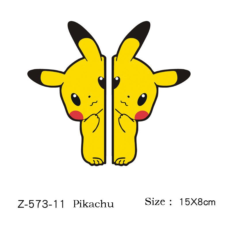 Kawaii Pokemon Pikachu Araba Çıkartmaları Karikatür Stilinde Su Geçirmez Otomatik Cam Sürüş Aynası Çıkartmaları Araba Ön Cam Süslemeleri