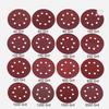 Hot-Selling 5" Aluminum Oxide Sandpaper, 8-Hole, 125mm, Red Backing Sanding Discs Set