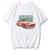 JDM T-shirts Japanese Retro Car Print 100% Cotton O-Neck Summer CRX Harajuku Oversized Tops Mens Casual Tees Camisetas