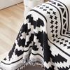 Boho Geometric Throw Blanket Chenille Sofa Towel Cover Both Sides Universal Four Seasons Simple Non Slip Sofa Cushion Cover