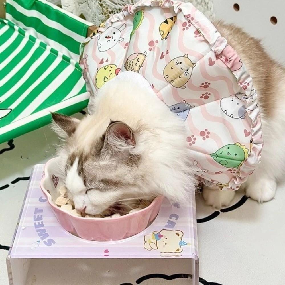 Cartoon Pattern Cat Elizabethan Collar Adjustable Cat Recovery Collar for Cats Dogs